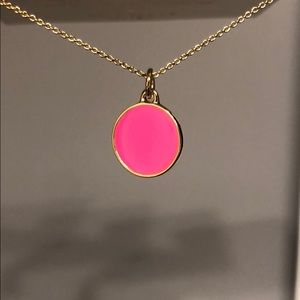 kate spade Pink Circle Pendant Necklace